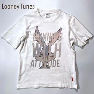 ジーユー(GU)のGU × Looney Tunes コラボTシャツ ユニセックスS ホワイト/白(Tシャツ/カットソー(半袖/袖なし))