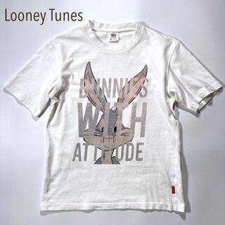 ジーユー(GU)のGU × Looney Tunes コラボTシャツ ユニセックスS ホワイト/白(Tシャツ/カットソー(半袖/袖なし))