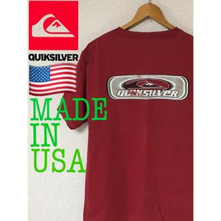 クイックシルバー(QUIKSILVER)のクイックシルバー アメリカ製 赤 レッド オールドサーフ L(Tシャツ/カットソー(半袖/袖なし))