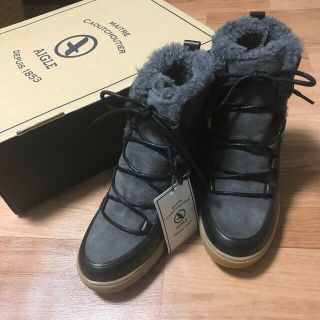 AIGLE - 【未使用】AIGLE ウインターブーツ スノーブーツ ブラック 黒 ...