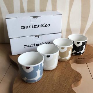 マリメッコ(marimekko)の新品 4個 marimekko UNIKKO ウニッコ ラテマグ マグカップ(食器)