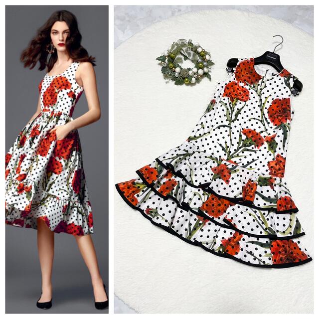 最新発見 - DOLCE&GABBANA 本物 ドルガバ ワンピース ノースリーブ