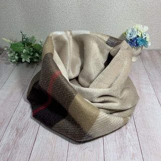 ♡ハンドメイド　お洒落スヌード♡ (27) チェック柄　ベージュ　フリース(スヌード)