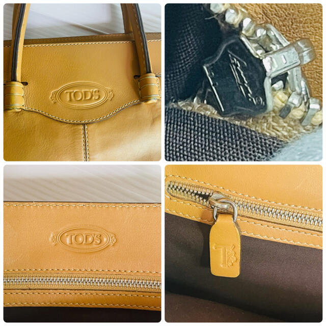 TOD'S(トッズ)のトッズ　レザー　Dバッグ　ハンドバッグ　トートバッグ　キャメル レディースのバッグ(ハンドバッグ)の商品写真