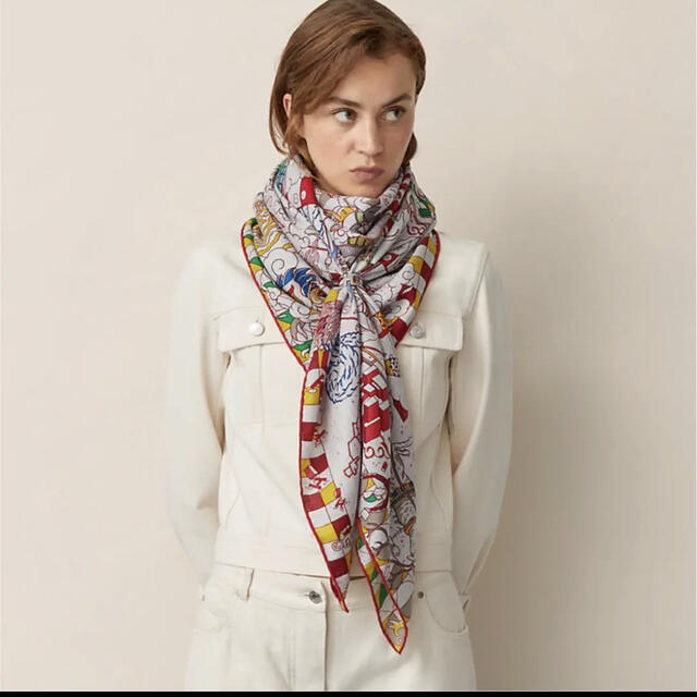HERMES エルメス カシミア シルク スカーフ ストール カシシル 140 HERMES エルメス カシミア シルク スカーフ ストール カシシル 140