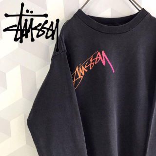 ステューシー(STUSSY)の【ステューシー】サイズL メキシコ製 長袖Tシャツ ロンT 黒 stussy.(Tシャツ/カットソー(七分/長袖))