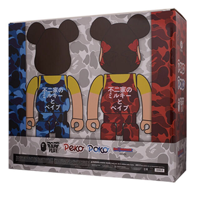 A BATHING APE(アベイシングエイプ)のBE@RBRICK BAPE × ペコちゃん & ポコちゃん 1000％ エンタメ/ホビーのフィギュア(その他)の商品写真