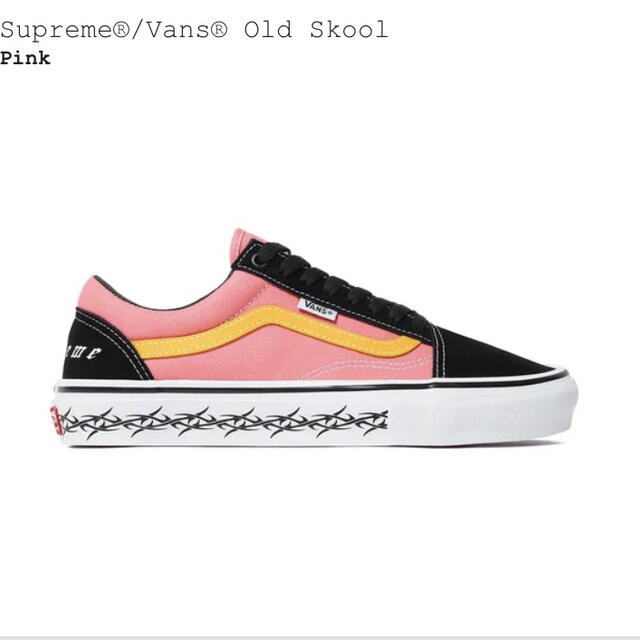 Supreme × Vans Old Skool Pink 27.0cm