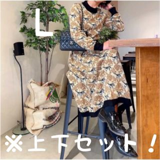 アンダーカバー(UNDERCOVER)の上下2点セット UNDERCOVER × GU ジャガードニット (Lサイズ)(ニット/セーター)