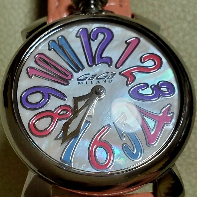 GaGa MILANO(ガガミラノ)のGaGa MILANO ガガミラノ マヌアーレ 40 ホワイトシェル ピンク レディースのファッション小物(腕時計)の商品写真