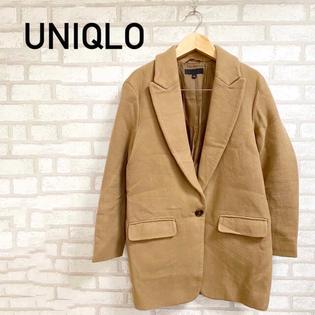 UNIQLO(ユニクロ)のUNIQLO ユニクロ レディース チェスターコート ブラウン S レディースのジャケット/アウター(チェスターコート)の商品写真