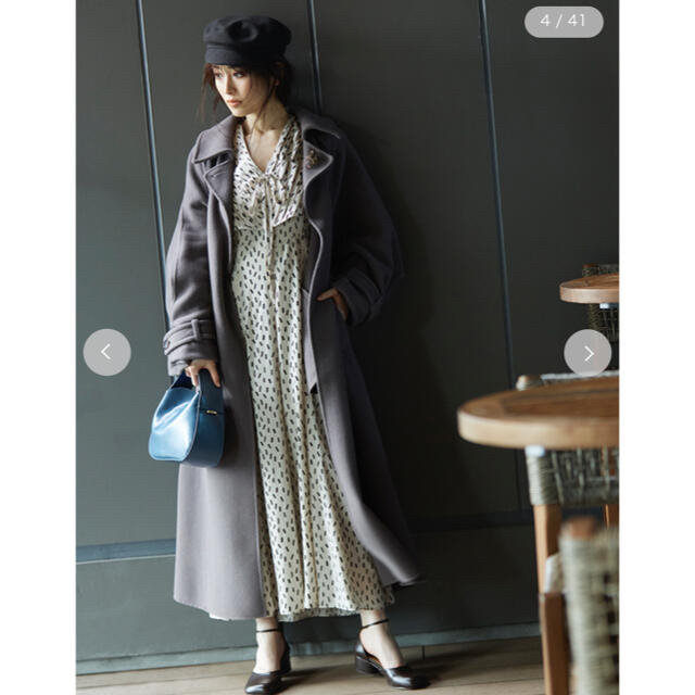 クリアランス売筋品 snidel ステンカラーリバーコート BRW ロング