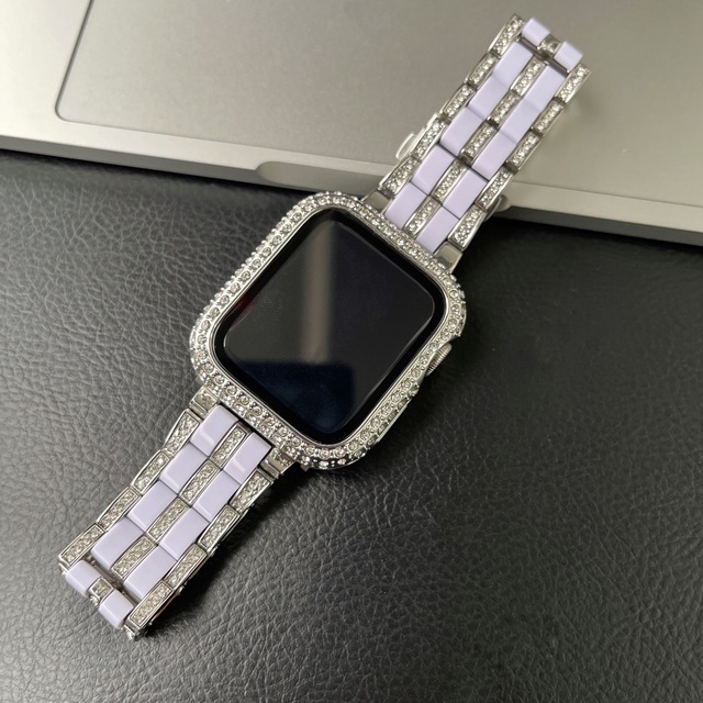 GGD/アップルウォッチキラキラカバーApple Watchステンレスバンド ...