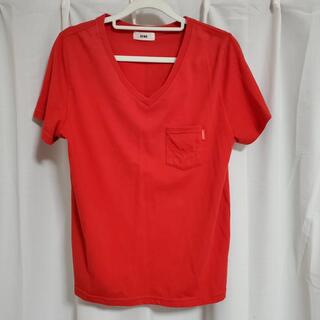 ロデオクラウンズ(RODEO CROWNS)のRODEOCROWN 赤 アメリカン VネックTシャツ ロデオクラウンズ レッド(Tシャツ(半袖/袖なし))