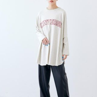 コンバース(CONVERSE)のCONVERSE ビッグオーバー天竺カレッジデザインポンチョ長袖ロンT(Tシャツ(長袖/七分))