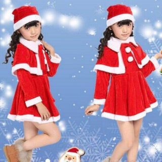 ★大人気★キッズサンタ  サンタ仮装 女の子 クリスマス(衣装一式)