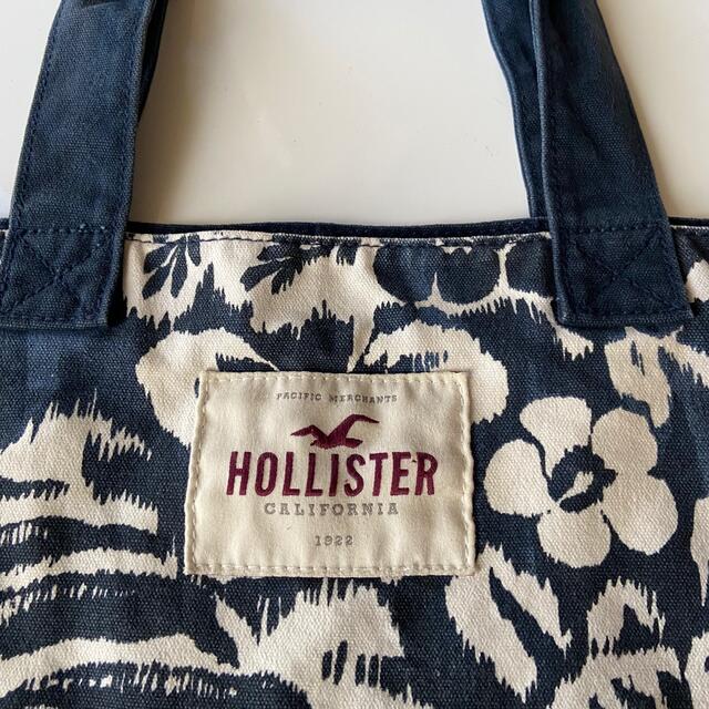 Hollister(ホリスター)のホリスター　トートバッグ　エコバック　紺×白 レディースのバッグ(トートバッグ)の商品写真