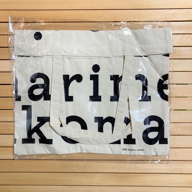 marimekko(マリメッコ)の【新品・希少】マリメッコ ノベルティ トートバック 黒文字 レディースのバッグ(トートバッグ)の商品写真