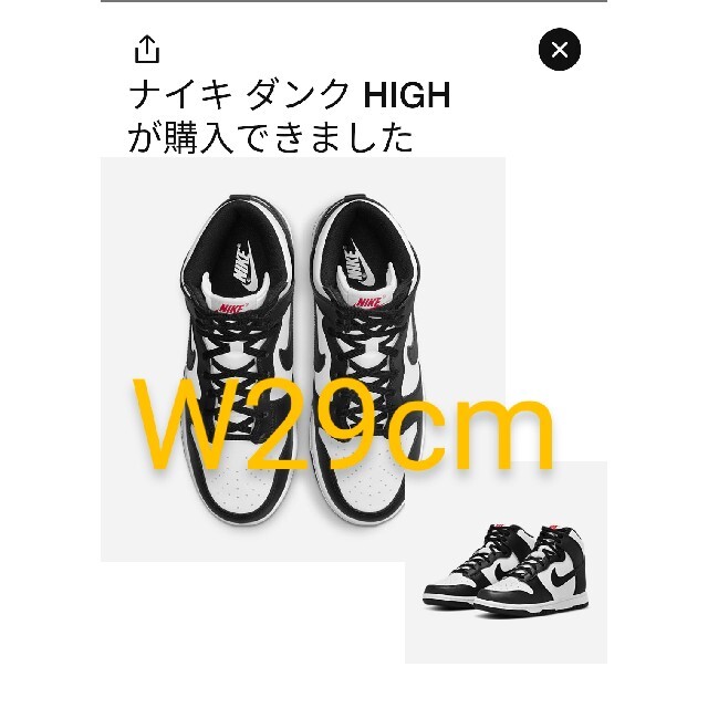 NIKE(ナイキ)のNIKE WMNS DUNK HIGH "BLACK AND WHITE" メンズの靴/シューズ(スニーカー)の商品写真