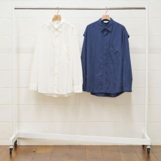 アンユーズド(UNUSED)のUNUSED 18aw long shirts size 3 NAVY(シャツ)