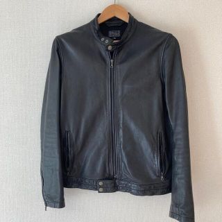 トゥモローランド ブルーワーク ライダースジャケット　美品　タグ有り　8.5万 トゥモローランド ブルーワーク ライダースジャケット 美品 タグ