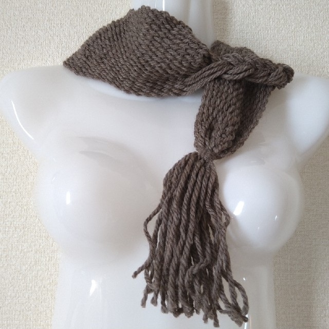 天毛Handmade Muffler Alpaca Designひと巻きマフラー ハンドメイドのファッション小物(マフラー/ストール)の商品写真