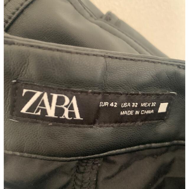 ZARA(ザラ)のZARA レザーパンツ　値下げ メンズのパンツ(デニム/ジーンズ)の商品写真