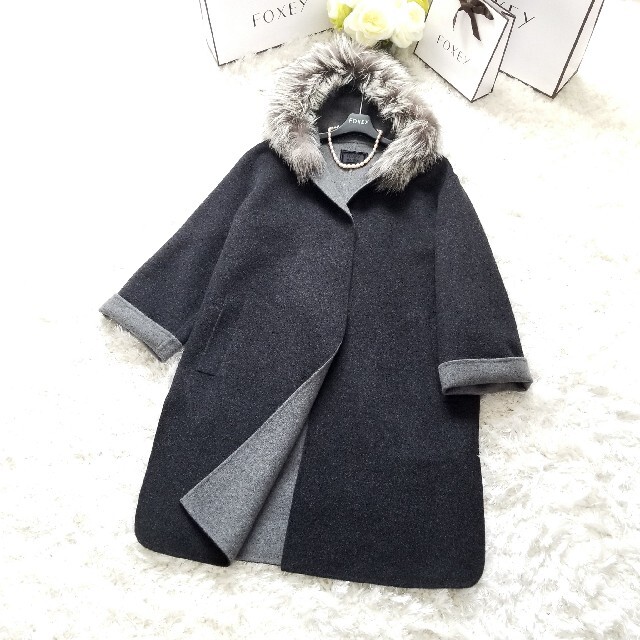 ☆新品同様☆FOXEY BOUTIQUE☆フォクシー☆カシミヤコート ☆新品同様☆FOXEY BOUTIQUE☆フォクシー☆カシミヤコート