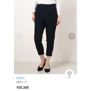 ズッカ(ZUCCa)の【試着のみ新品】ZUCCa パンツ ネイビー Lサイズ(クロップドパンツ)