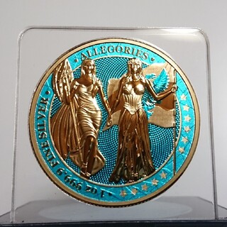 ゴールドブルー・アレゴリーズコイン (シルバープルーフ) 100枚限定品(貨幣)