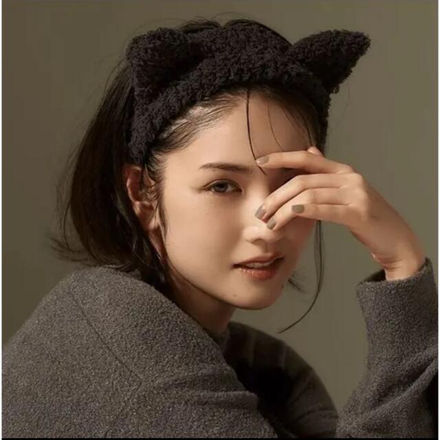 gelato pique(ジェラートピケ)のジェラートピケ　黒猫　ヘアバンド レディースのヘアアクセサリー(ヘアバンド)の商品写真