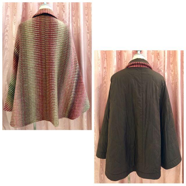 MISSONI(ミッソーニ)のMISSONI ミッソーニ ケープ リバーシブル シャツカラー サイズ12 レディースのジャケット/アウター(ポンチョ)の商品写真