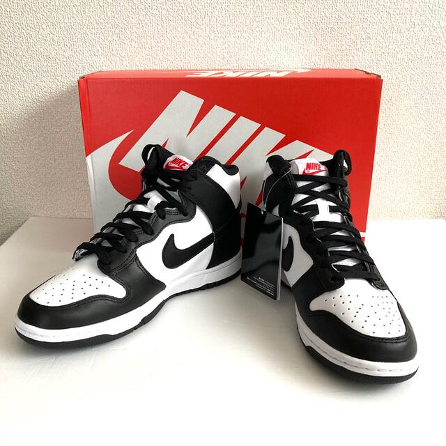 新品 NIKE ウィメンズ DUNK HIGH パンダ 白黒 24.5cm 【国内在庫】 NIKE DUNK ナイキ パンダ 白黒 24.5cm HIGH スニーカー