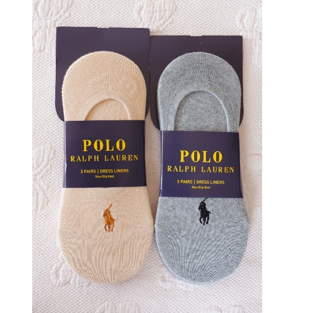 POLO RALPH LAUREN(ポロラルフローレン)のPOLO ラルフローレンのレディースのフットカバー3足✕2セット計6足【新品】 レディースのレッグウェア(ソックス)の商品写真