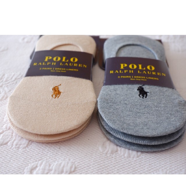 POLO RALPH LAUREN(ポロラルフローレン)のPOLO ラルフローレンのレディースのフットカバー3足✕2セット計6足【新品】 レディースのレッグウェア(ソックス)の商品写真