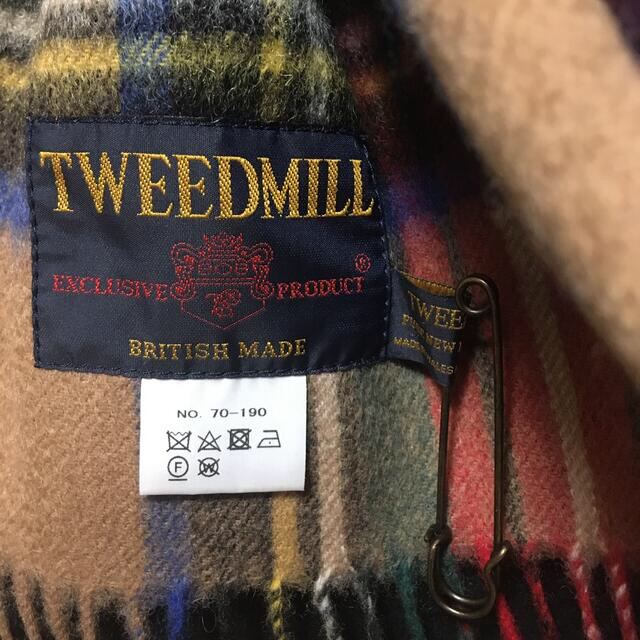 TWEEDMILL(ツイードミル)の美品 TWEEDMILL ツイードミル 大判ストール ラムズウール マフラー レディースのファッション小物(ストール/パシュミナ)の商品写真