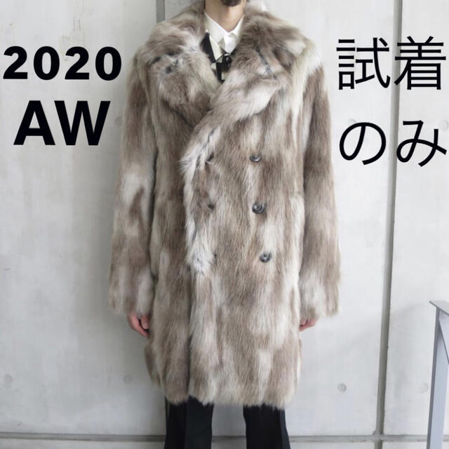 NEEDLES Pea Coat Acrylic Fur/Grey約94cmゆき丈