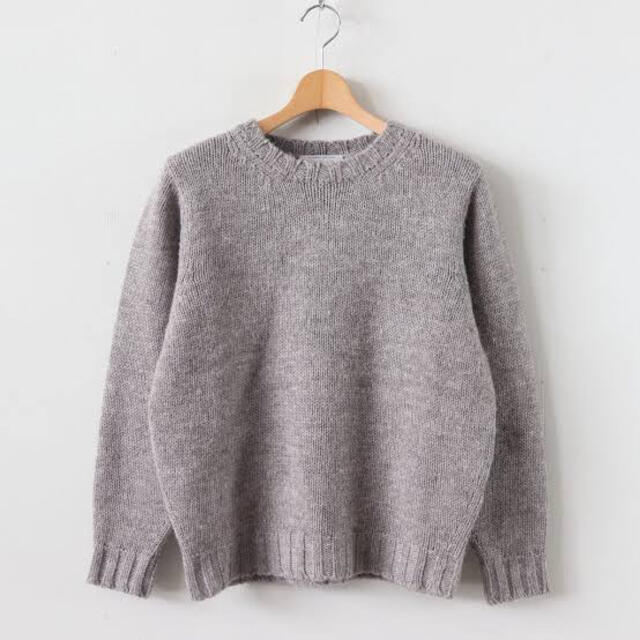 メンズYAECA 3G WOOL LINEN KNIT CREW NECK