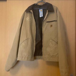 カーハート(carhartt)のカーハート 古着 ブラウン ダックジャケット ロゴ 茶色(ブルゾン)