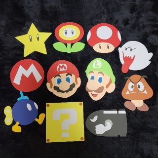 ハンドメイド　マリオ　壁面飾り(その他)