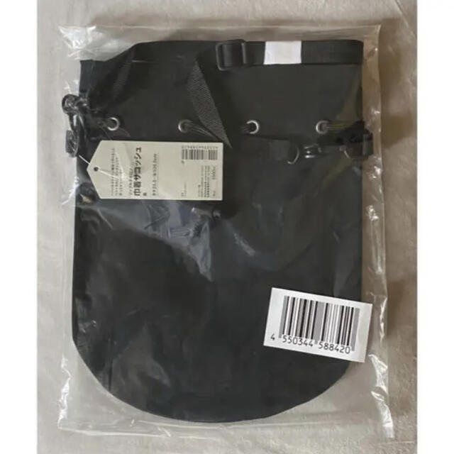 MUJI (無印良品)(ムジルシリョウヒン)のムジラボ　リップルナイロン　巾着サコッシュ 黒 メンズのバッグ(ショルダーバッグ)の商品写真