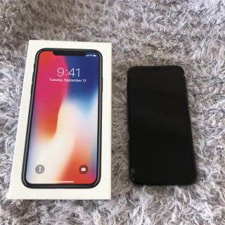 iPhone - 版simフリー iphone x b スペースグレイ mqc12j/a appの通販 ...