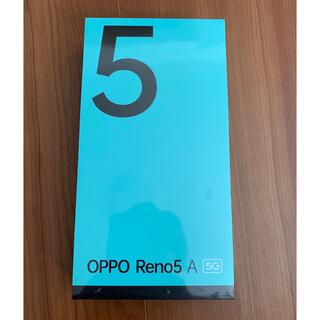オッポ(OPPO)の【未開封　新品】OPPO Reno5 A 5G  シルバーブラック　SIMフリー(スマートフォン本体)