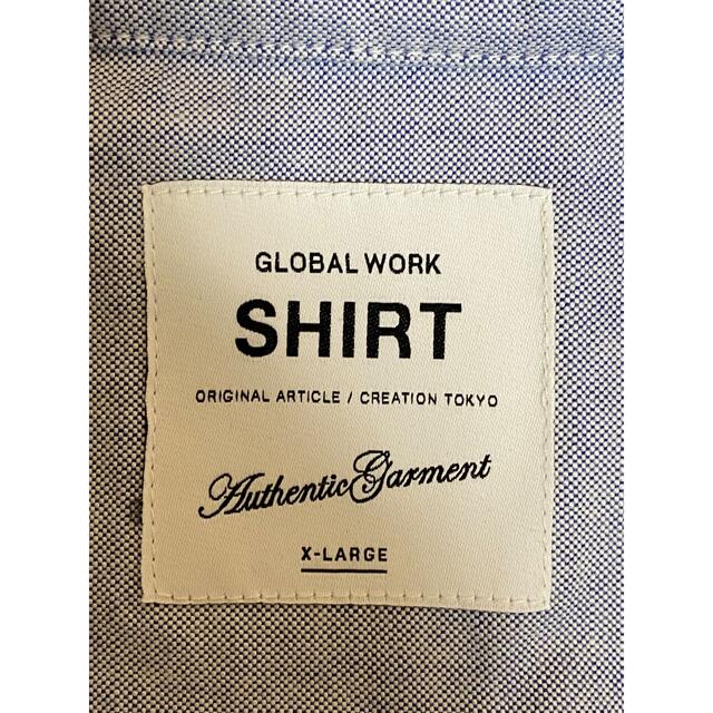 GLOBAL WORK(グローバルワーク)の最終値下　新品未使用　GLOBAL WORK オックスフォードシャツ　サイズXL メンズのトップス(シャツ)の商品写真