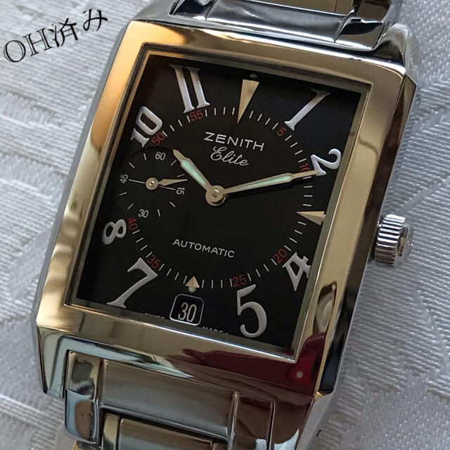 ZENITH - 【OH済】ゼニス　エリート　ZENITH  角型　レクタンギュラー　腕時計