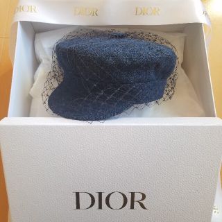 ディオール(Dior)のDior デニム チュール キャスケット 帽子 ハット(キャスケット)