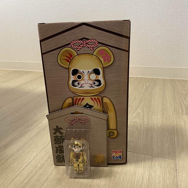 ソラマチ限定BE@RBRICK 達磨合格金メッキ 弐100%&400%2体セット