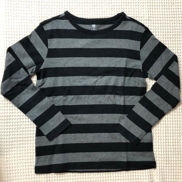 UNIQLO(ユニクロ)のユニクロキッズ 150 ボーダーTシャツ キッズ/ベビー/マタニティのキッズ服男の子用(90cm~)(Tシャツ/カットソー)の商品写真