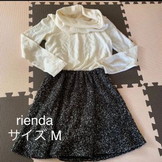 リエンダ(rienda)のrienda タートルネックニットワンピース(ミニワンピース)