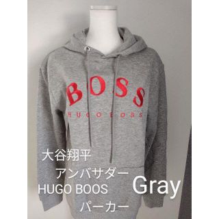 ヒューゴボス(HUGO BOSS)のHUGO BOSSパーカートレーナー グレーSサイズ(パーカー)